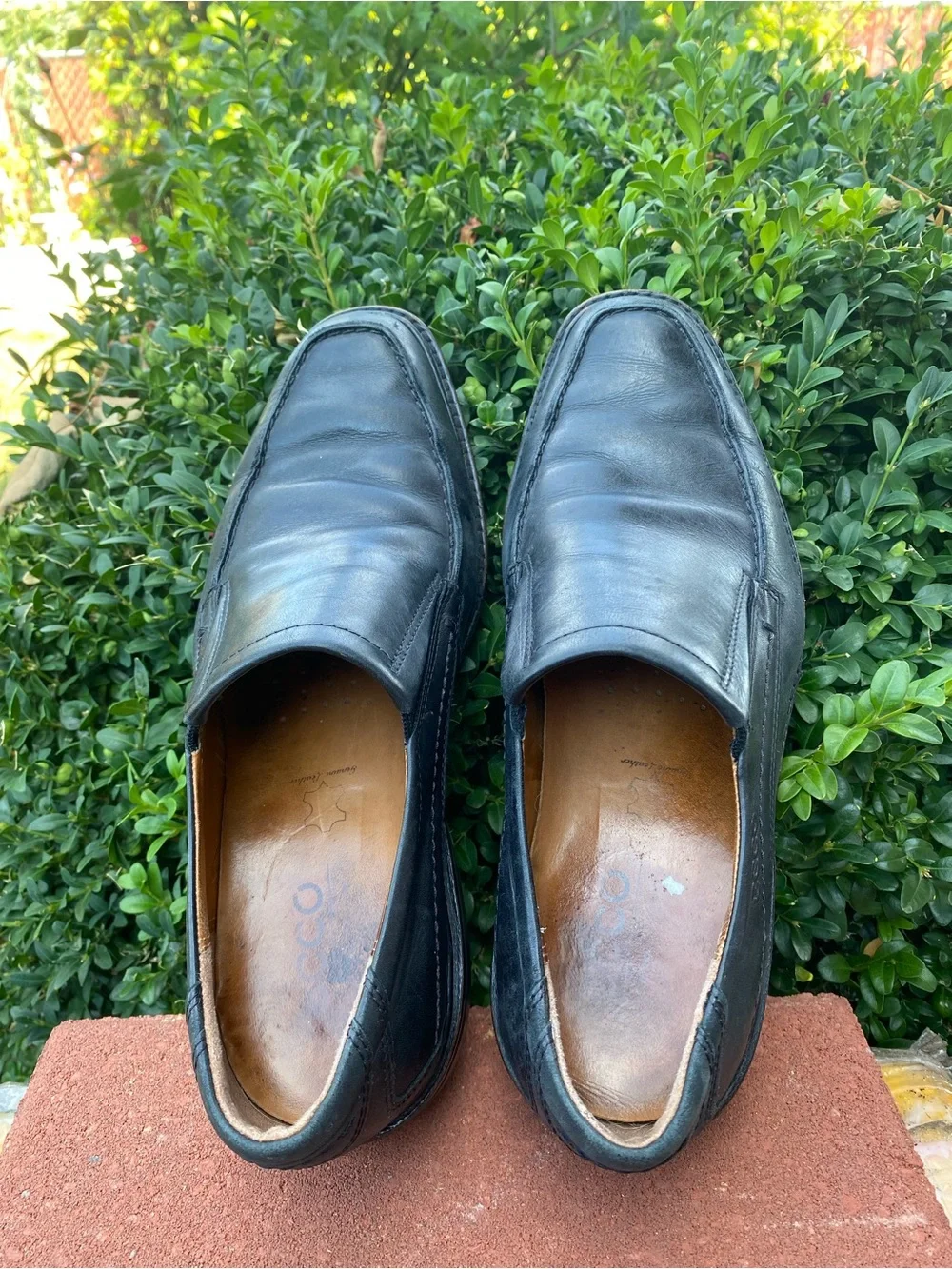 Ecco Men's Black Leather Lace-Up Dress Shoes Size 45/12US